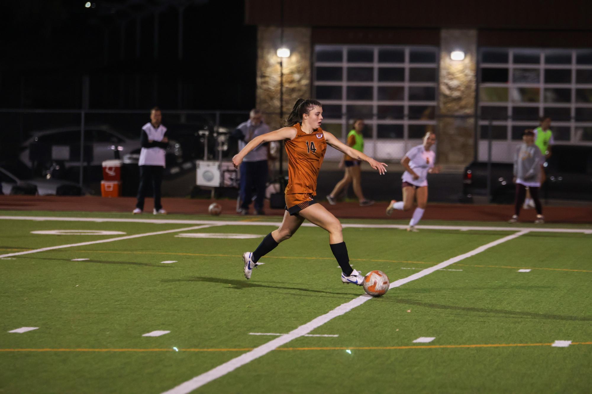 Varsity Girls Soccer Advances Further in Playoffs by Defeating Dripping Springs 2-1