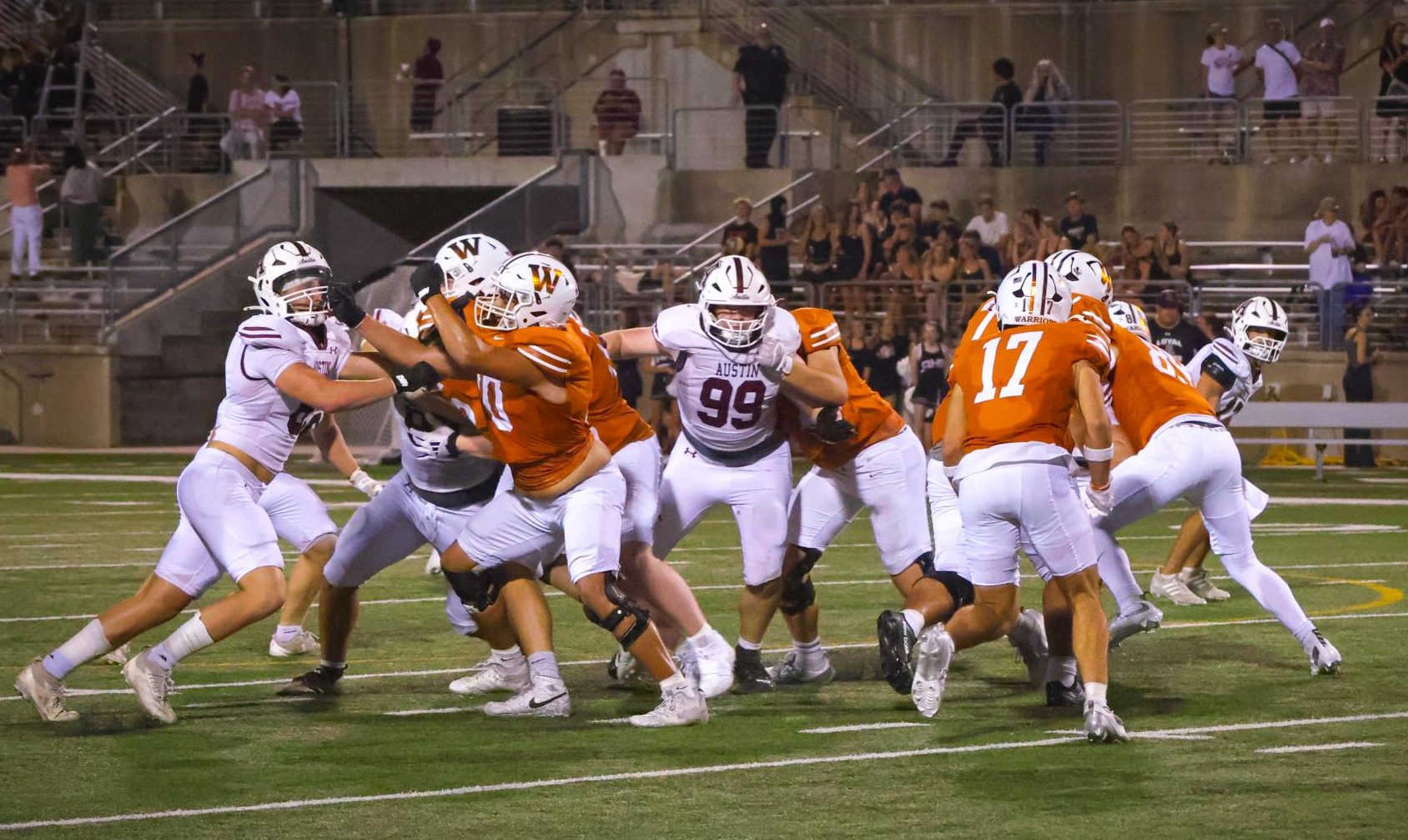 Varsity Football Conquers Austin High 39-9