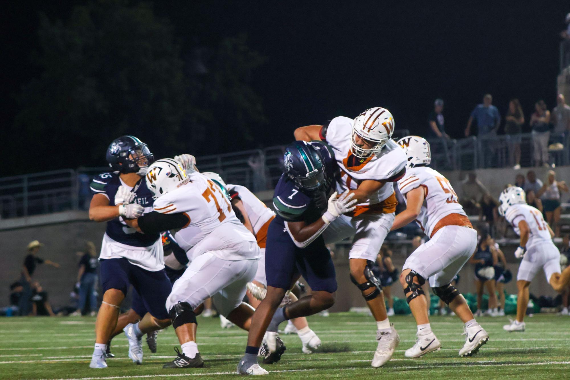 Varsity Football Trampled by McNeil Mavericks 70-45